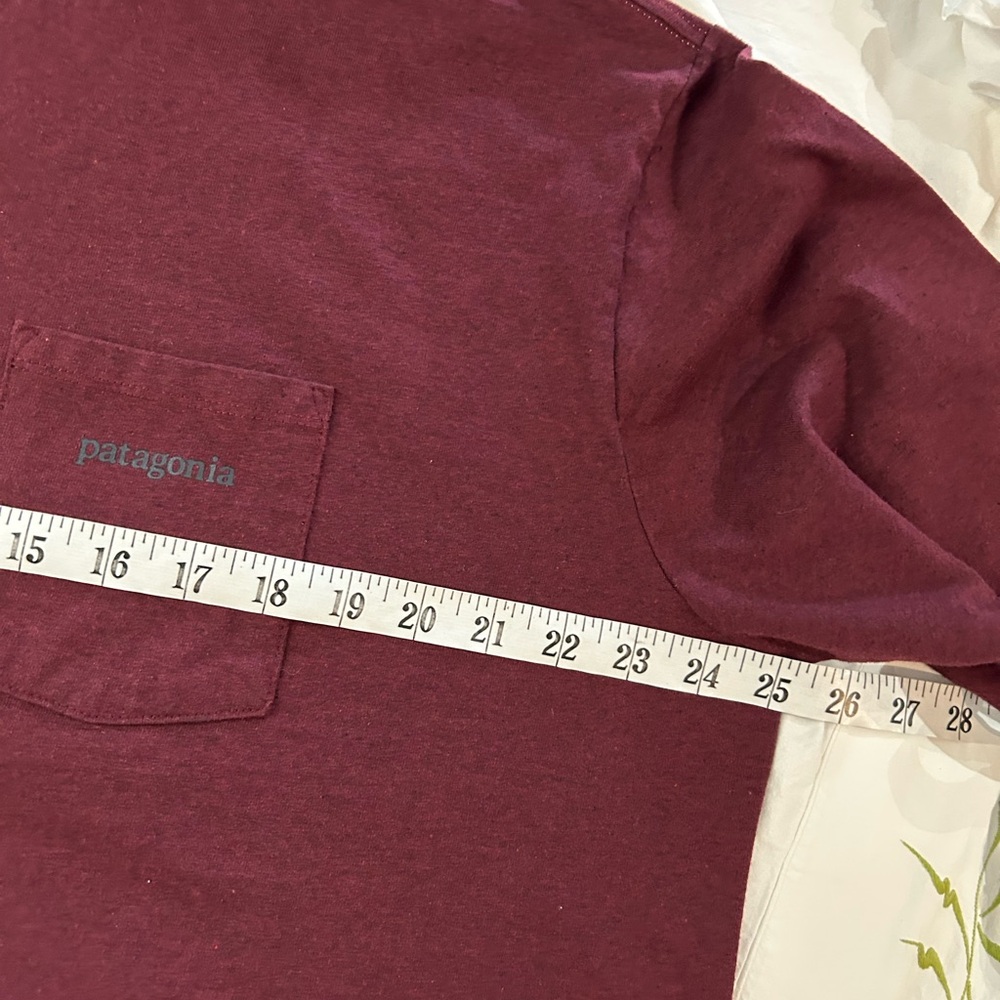 PATAGONIA Men's Line Logo Ridge Pocket Responsibili- Tee Barn Red‎ XL - Picture 8 of 10